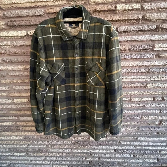 Freedom Foundry Vintage Plaid Flannel Sherpa Lined Shacket Shirt Jacket XXL - Picture 6 of 8